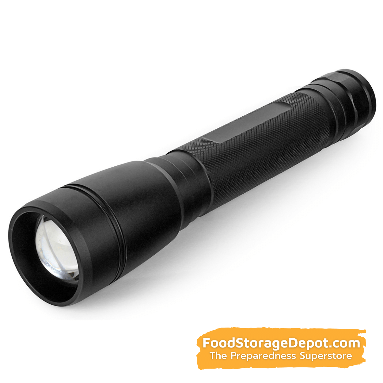 2000 Lumen LED Adjustable Beam Water Resistant Black Aluminum Body Flashlight 10"