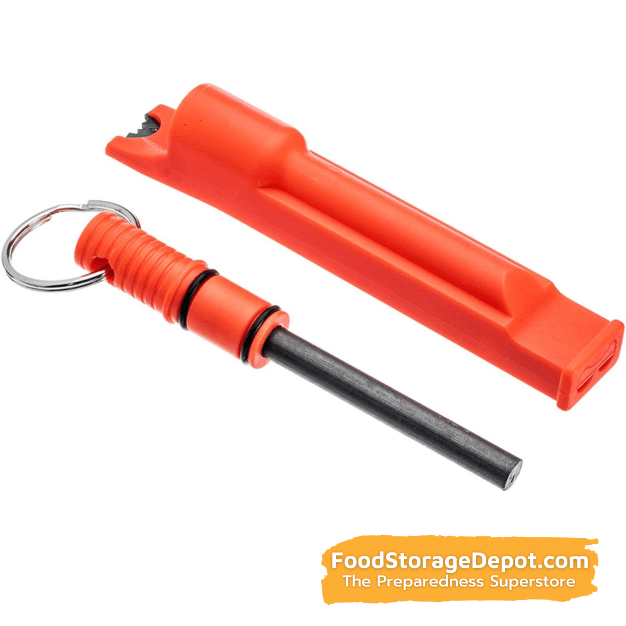 3-in-1 Flint Fire-Starter With Whistle