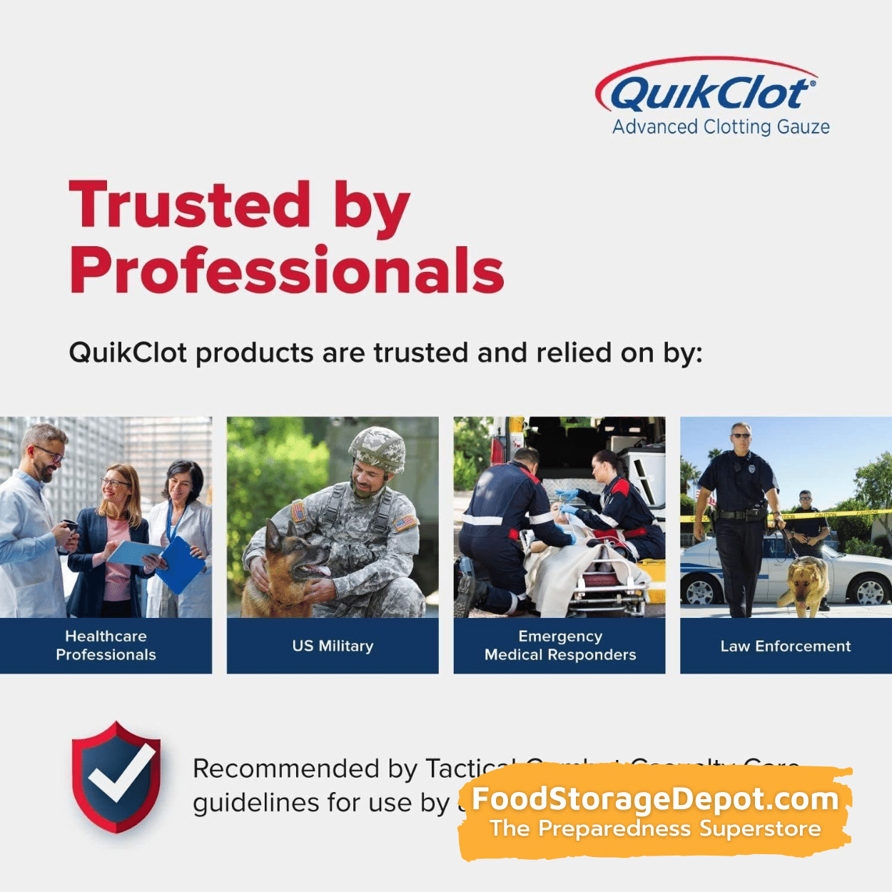 Advanced QuikClot Gauze 3" x 48" (Stops Bleeding Quickly)