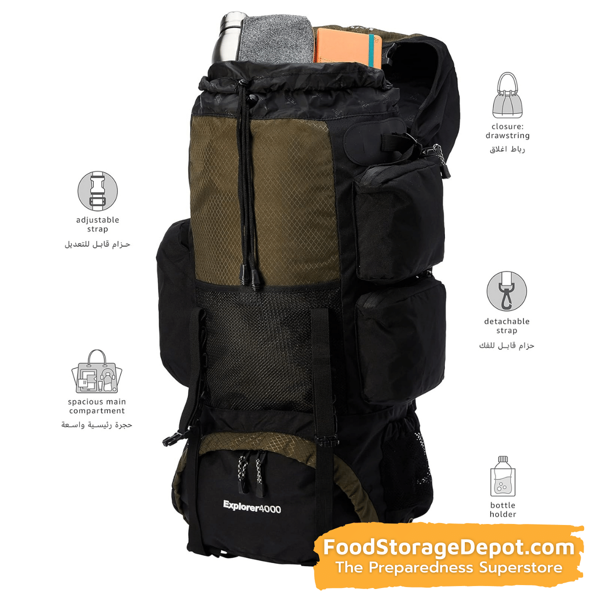 Backpack Explorer 4000 Great for 72 Hour Kits FoodStorageDepot