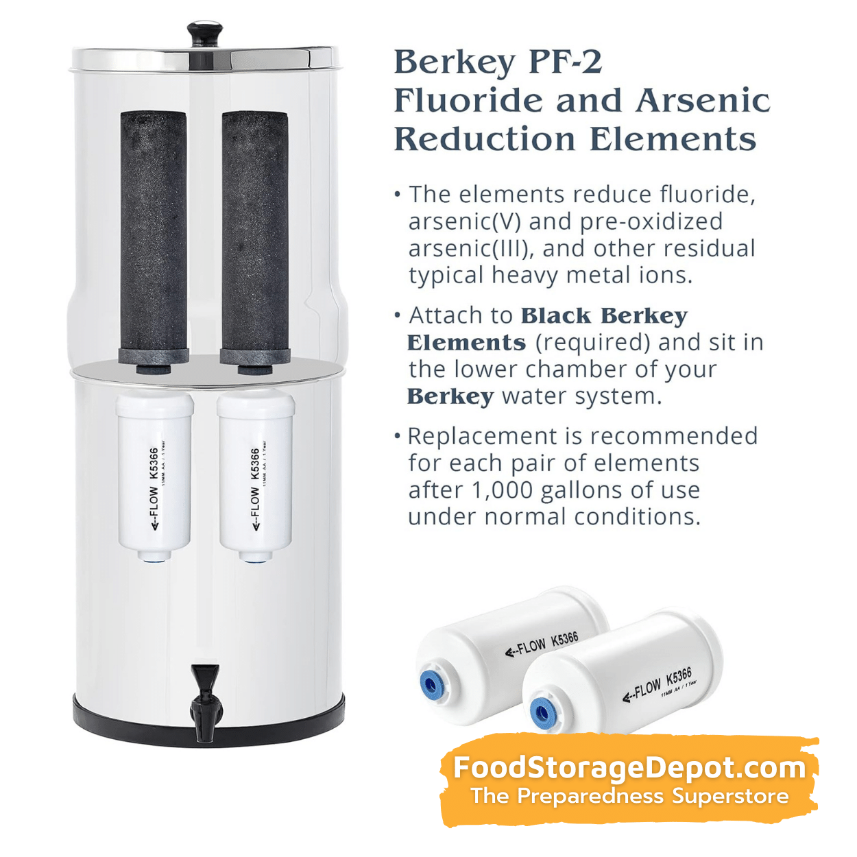 Berkey PF-2™ Fluoride and Arsenic Reduction Elements