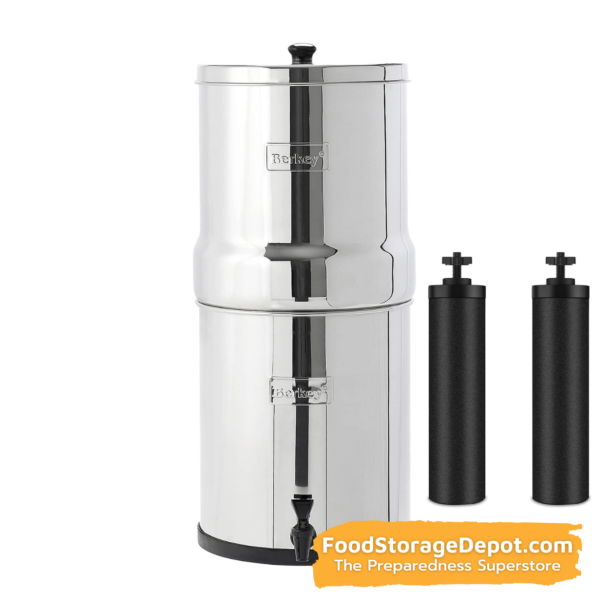 Big Berkey Gravity Water Filter (2.25 Gallon Capacity)