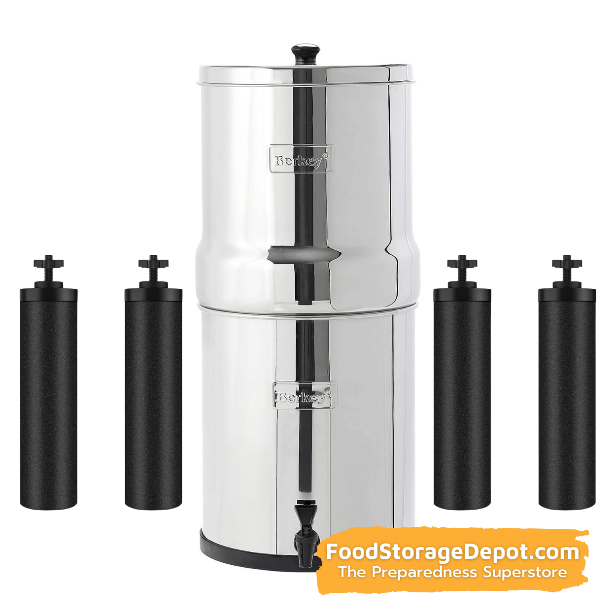 Big Berkey Gravity Water Filter (2.25 Gallon Capacity)