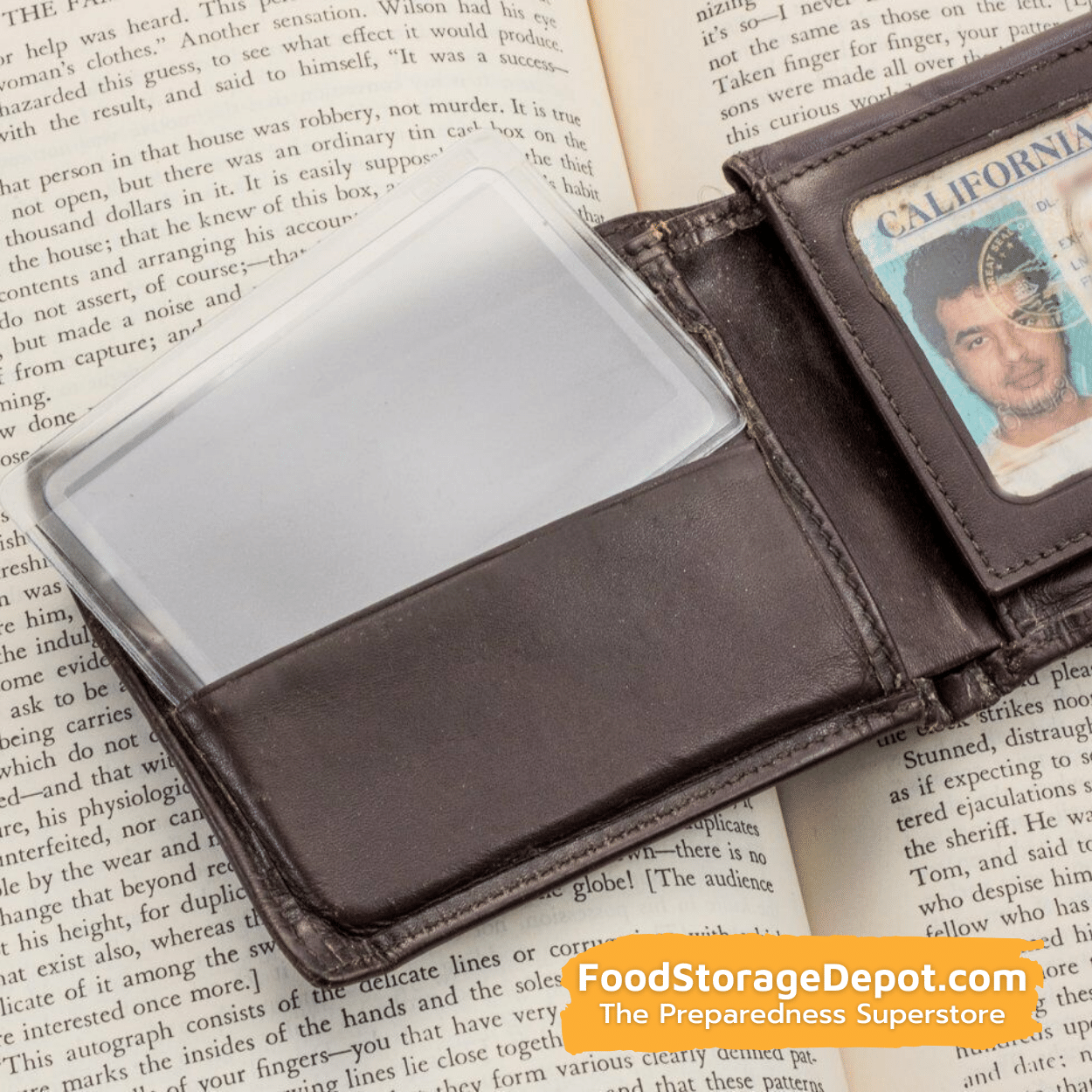 Credit Card Fresnel Lens Magnifier (3.5" x 2")