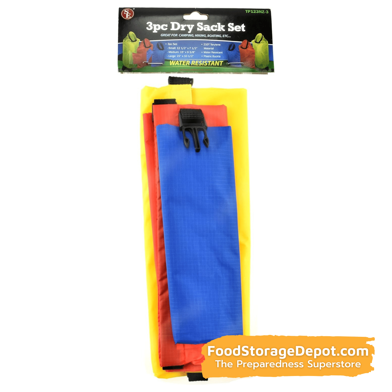 3-Piece Water Resistant Essential Dry Sack Set