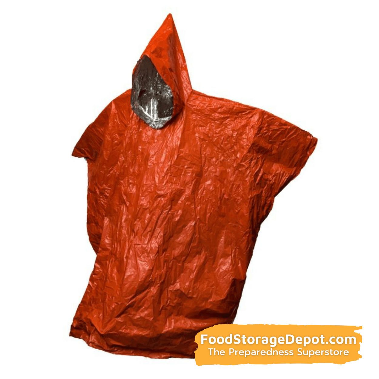 Aluminized Reusable Emergency Poncho (84"x36")