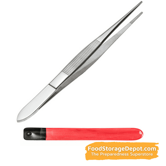 Emergency Stainless Steel Splinter Tweezers 3" - Straight Tip