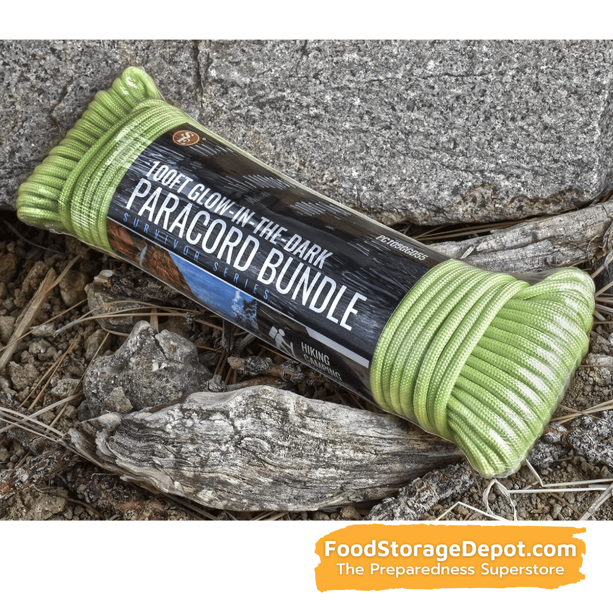Glow-In-The-Dark Paracord (100 Feet)