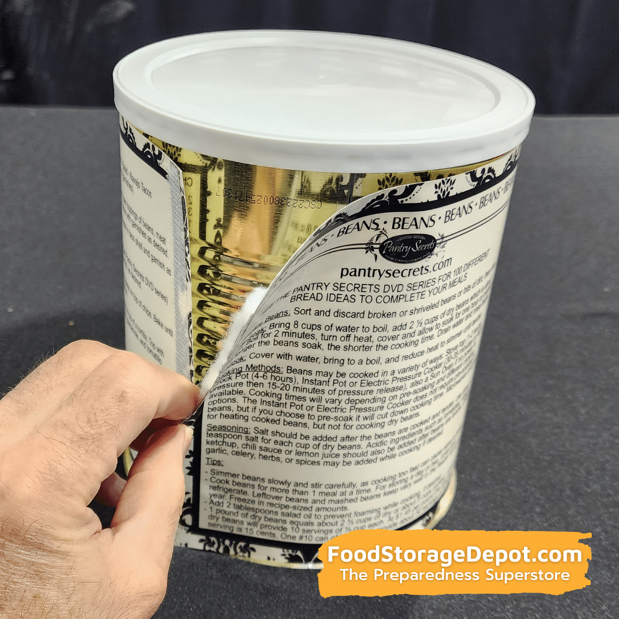 Pantry Secrets Bean Recipe #10 Can Wrapper