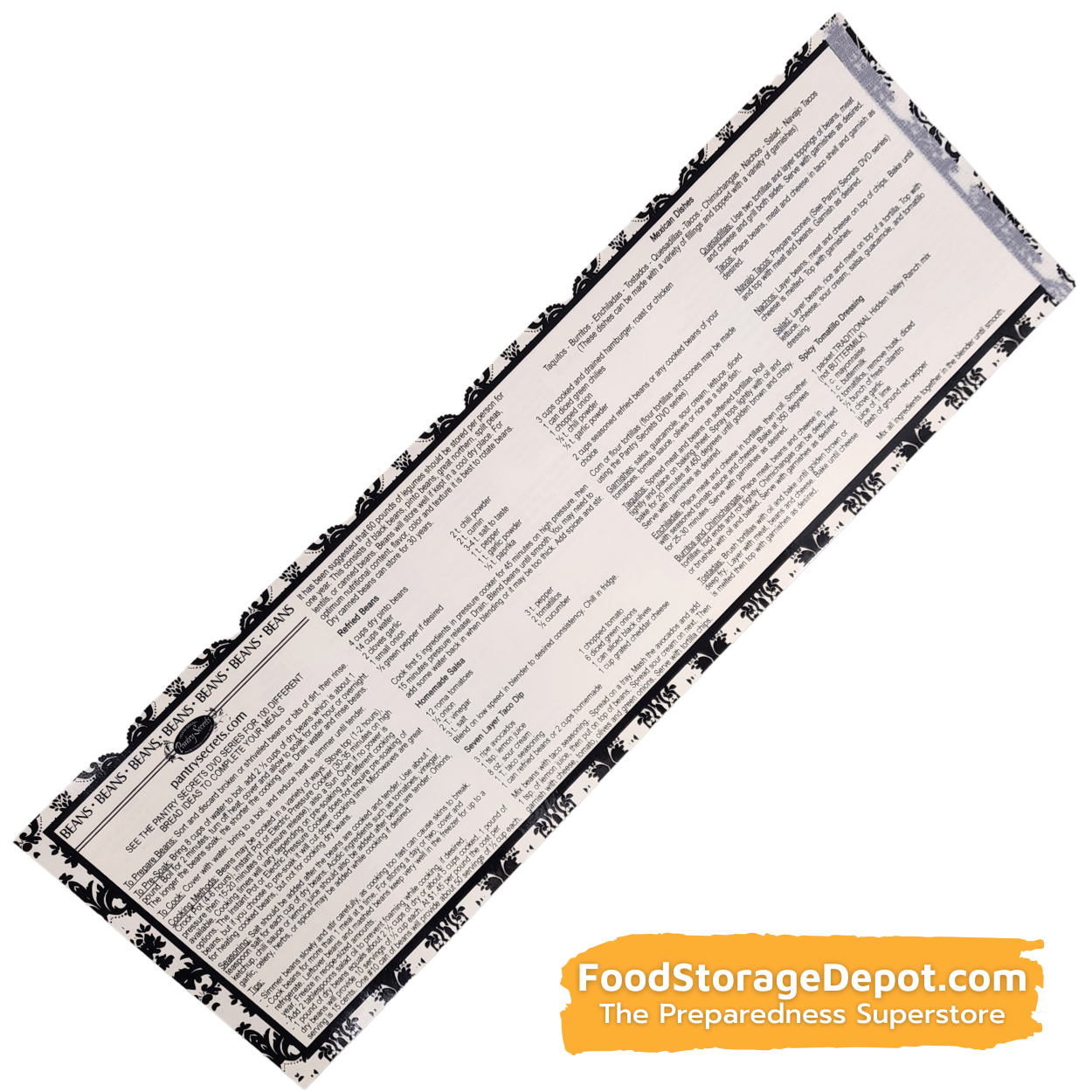 Pantry Secrets Bean Recipe #10 Can Wrapper
