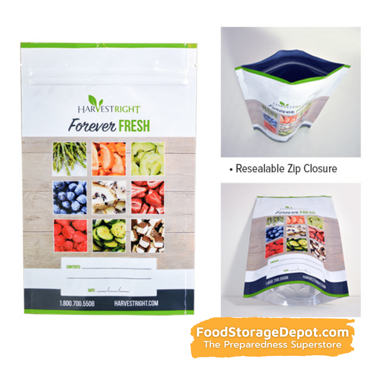 Harvest Right Foil Resealable Mylar Pouches 6"x9" (50-Pack)
