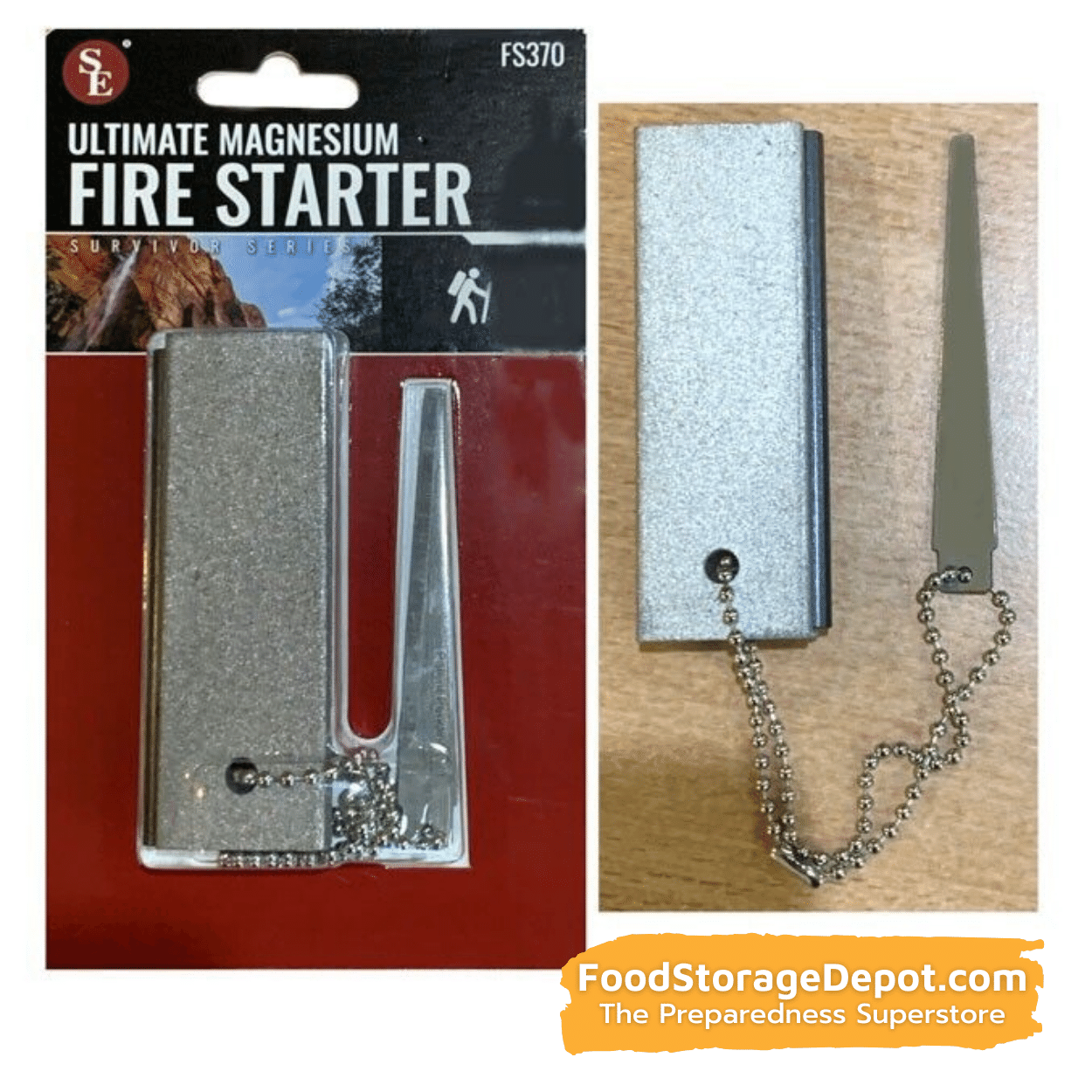 Magnesium Block and Flint Survival Fire Starter