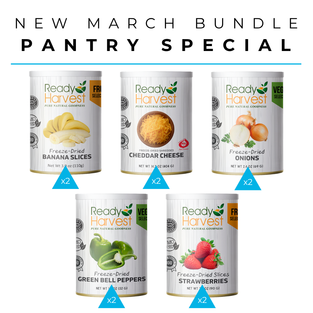 Ready Harvest NEW March Pantry Special - 10 Freeze-Dried Pantry Cans