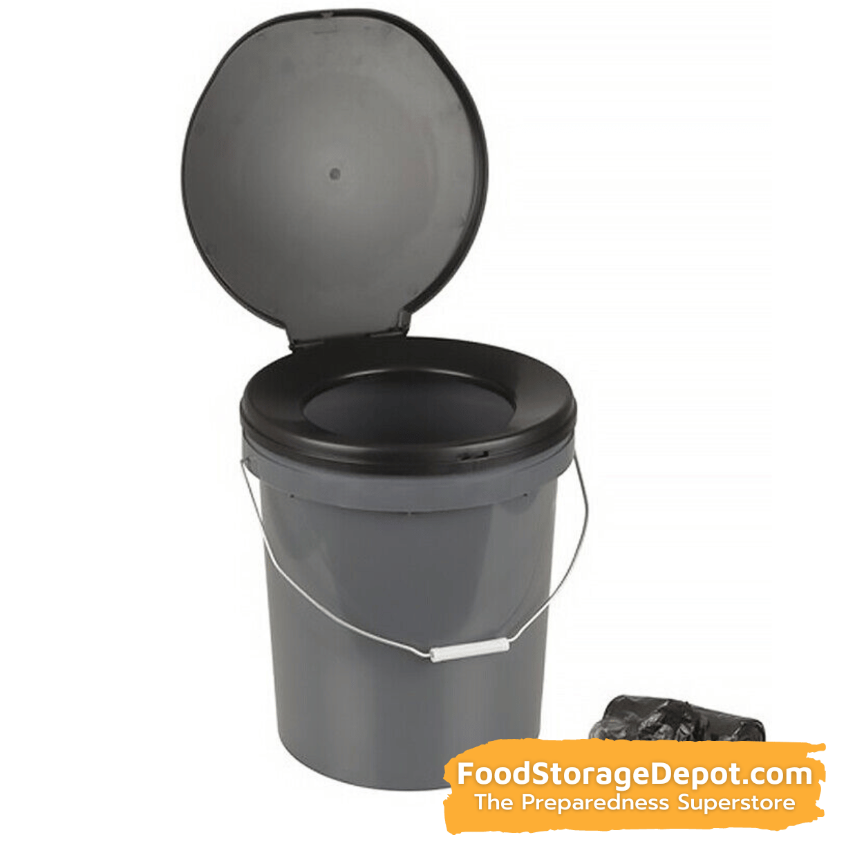 Portable Emergency Toilet Seat with 5 Gallon Bucket