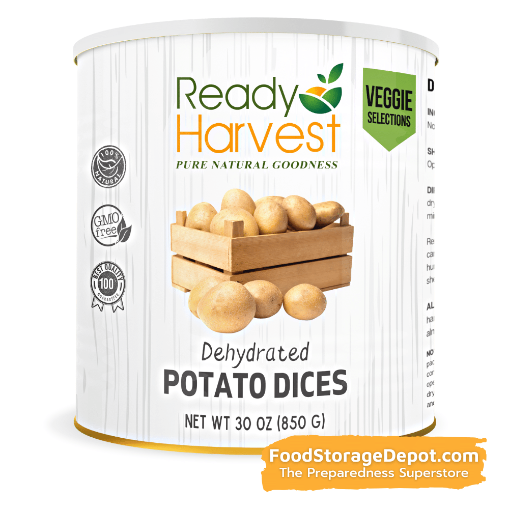 Ready Harvest Dehydrated Potato Dices (30-Year Shelf Life!)