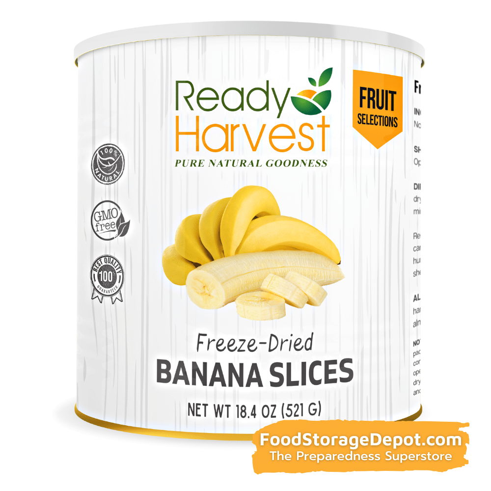 Ready Harvest Freeze-Dried Banana Slices (30-Year Shelf Life!)