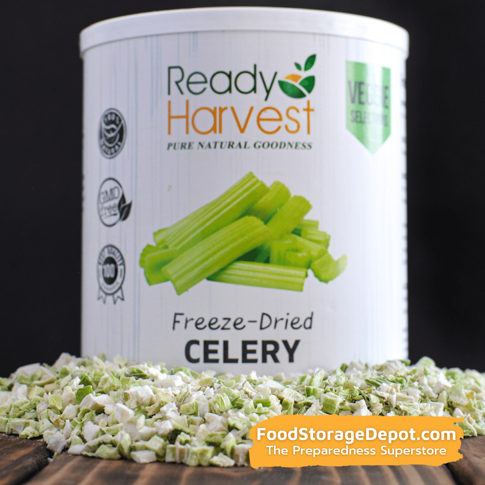 Ready Harvest Freeze-Dried Celery (30-Year Shelf Life!)