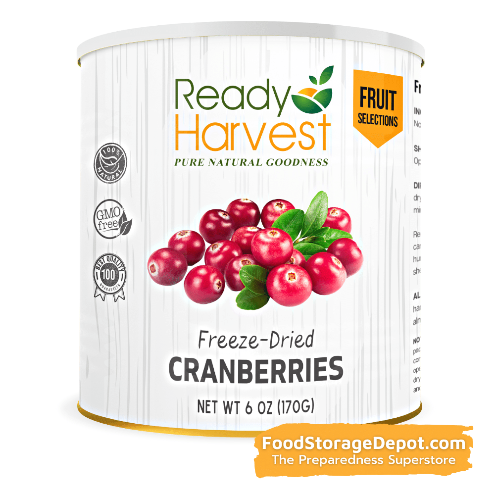 Ready Harvest Freeze-Dried Cranberries (30-Year Shelf Life!)