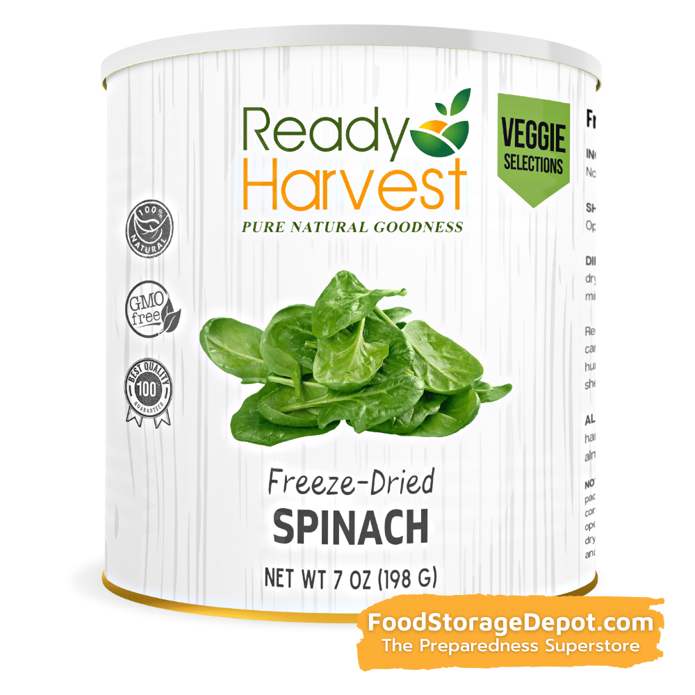 Ready Harvest Freeze-Dried Spinach (30-Year Shelf Life!)