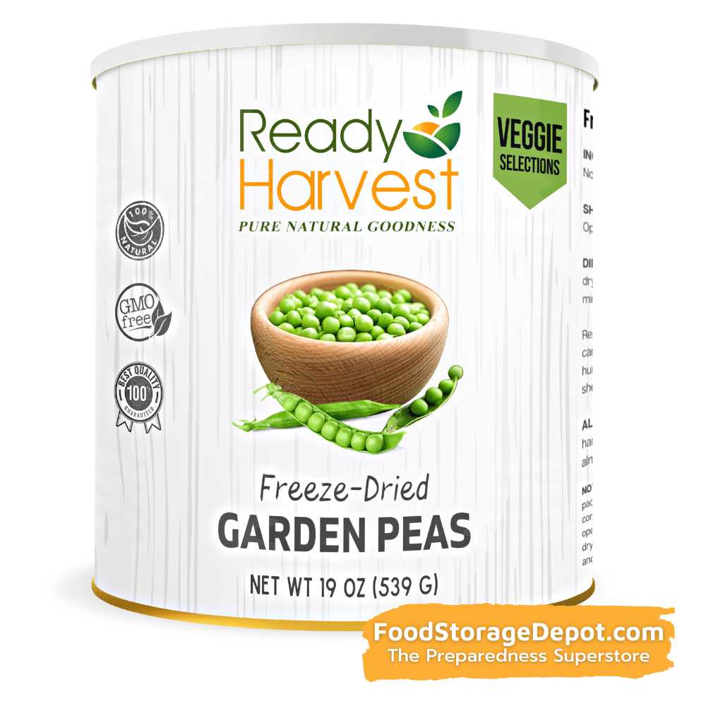 Ready Harvest Freeze-Dried Garden Peas (30-Year Shelf Life!)