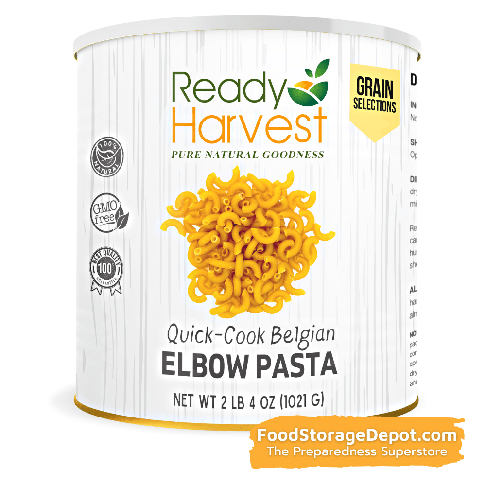 Ready Harvest Belgian Elbow Pasta (30-Year Shelf Life!)