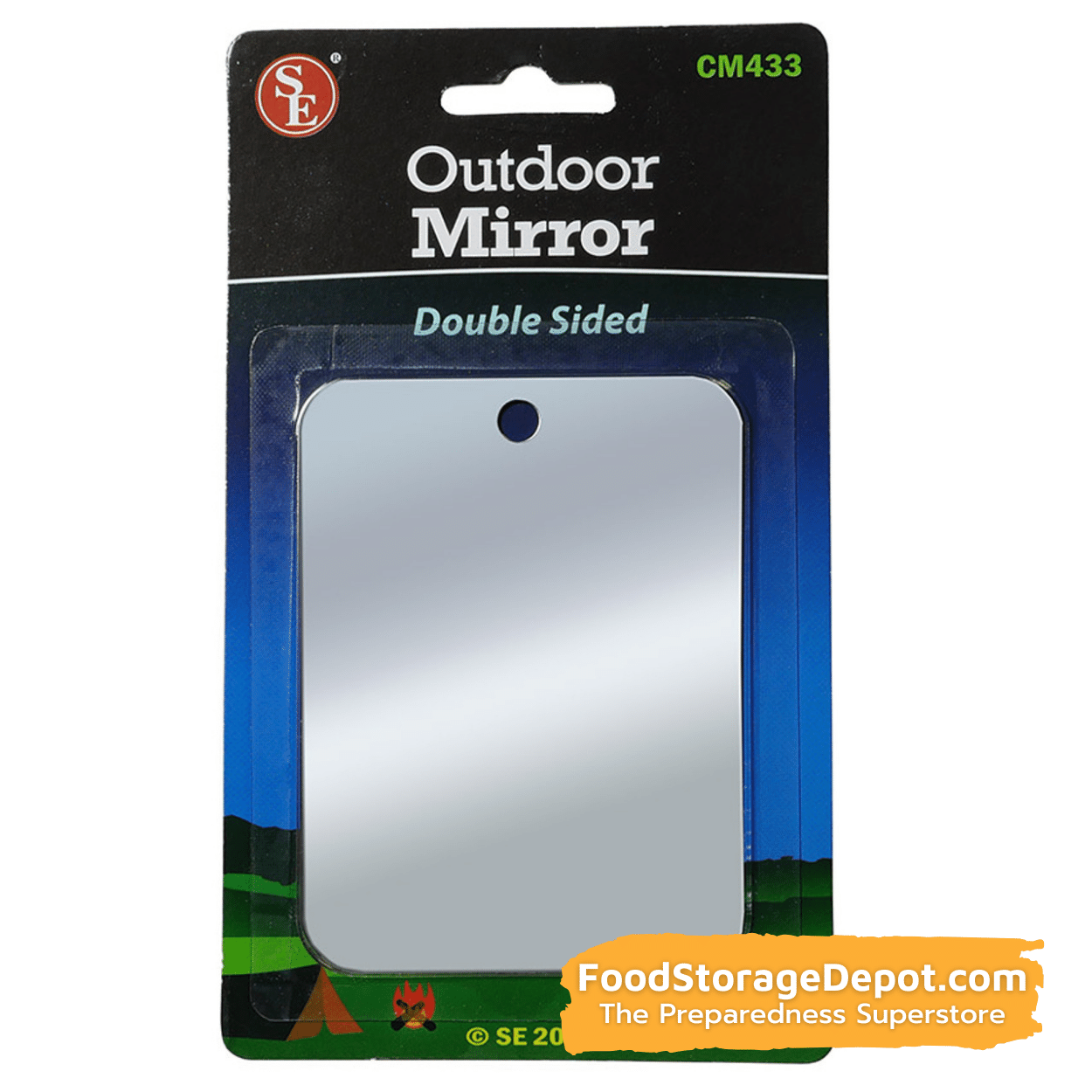 Two-Sided Stainless Steel Shatterproof Signaling Mirror