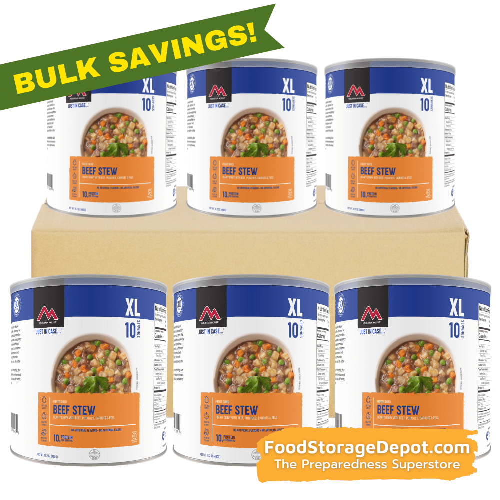 Freeze-Dried Beef Stew Can - Mountain House (GF) Gluten Free