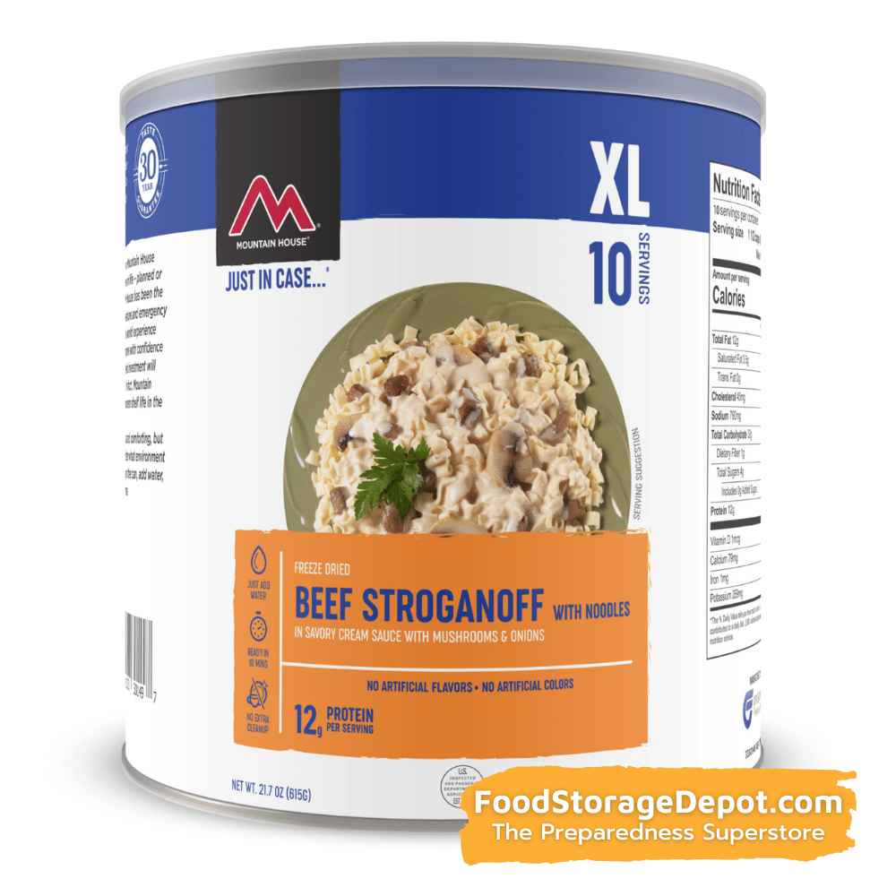 Freeze-Dried Beef Stroganoff Can - Mountain House