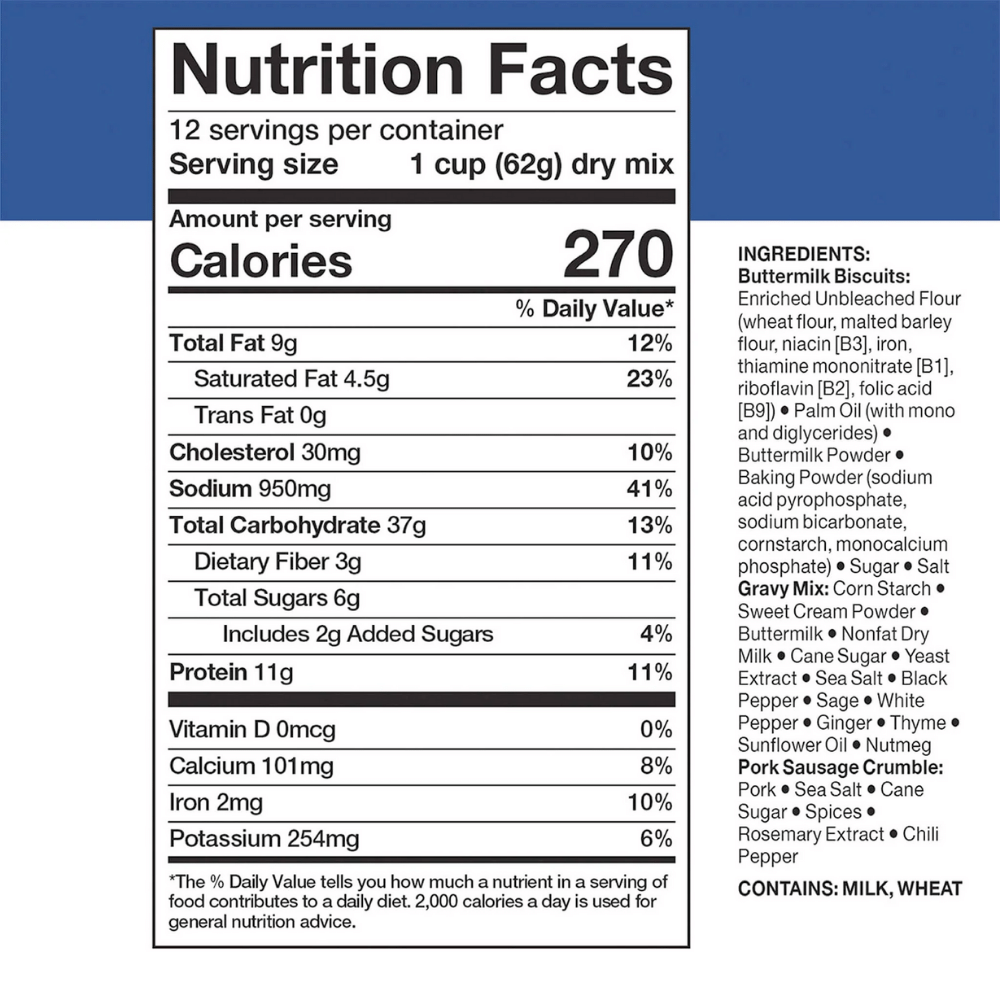 Freeze-Dried Biscuits & Gravy Can - Mountain House