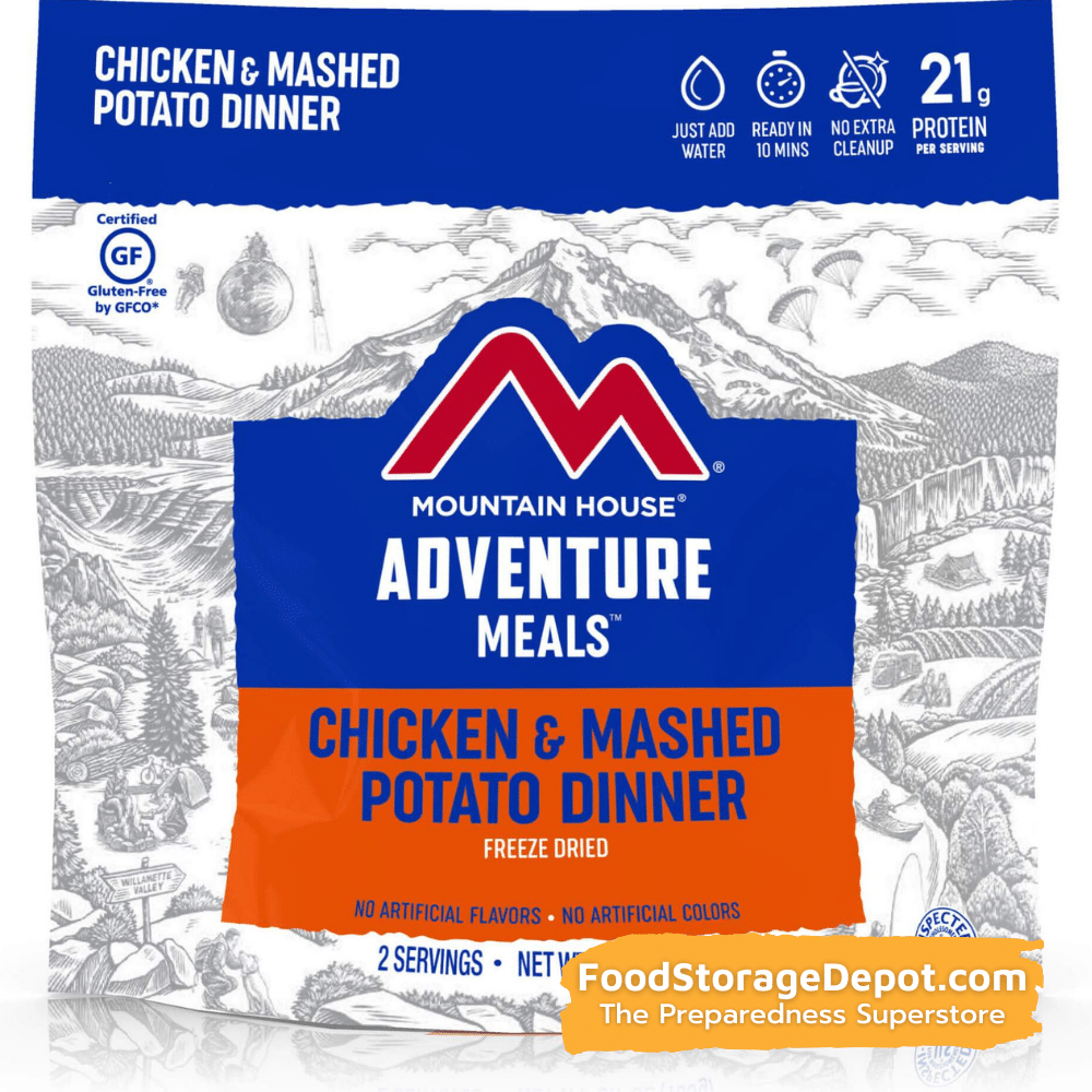 Freeze-Dried Chicken and Mashed Potatoes Dinner Pouch - Mountain House