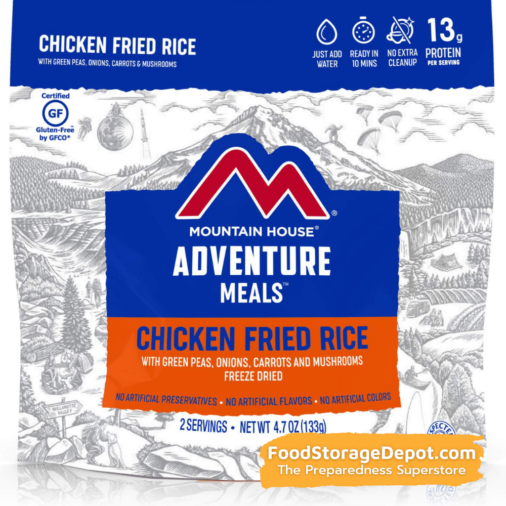 Freeze-Dried Chicken Fried Rice Pouch - Mountain House (GF) Gluten Free