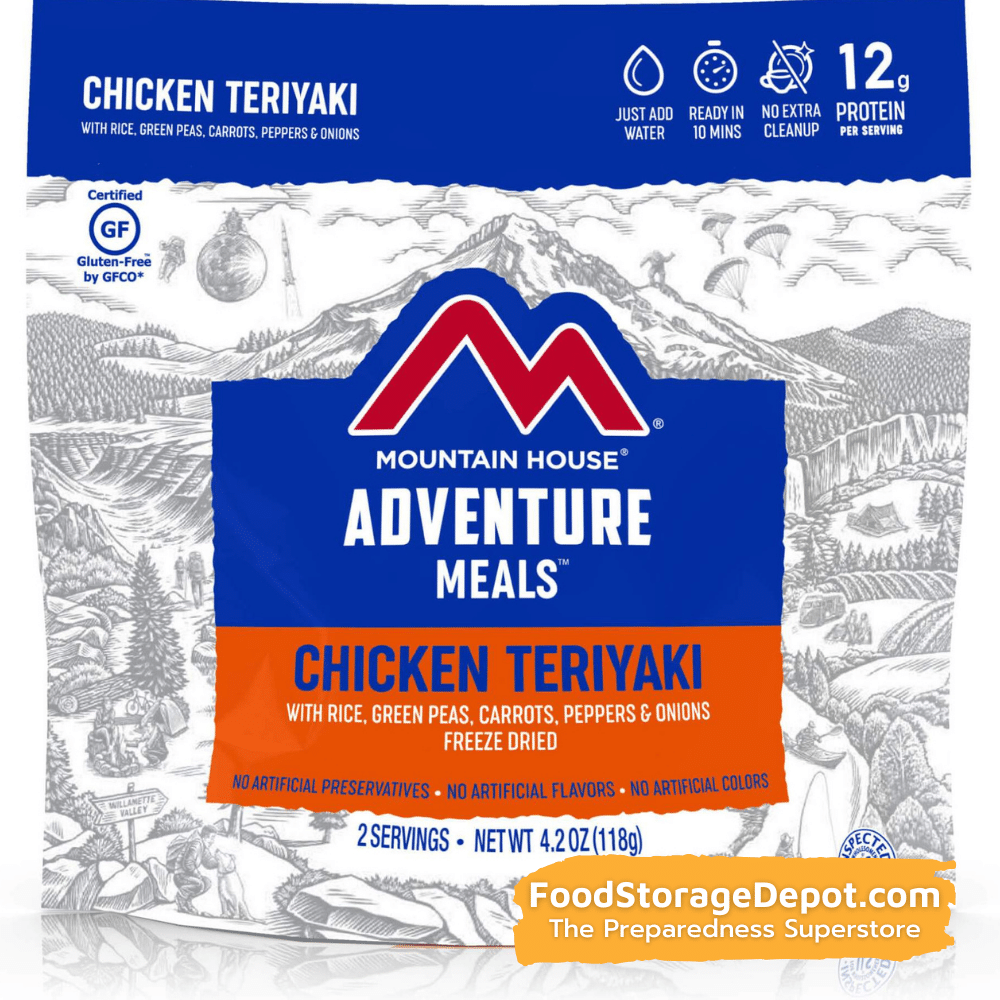 Freeze-Dried Chicken Teriyaki with Rice Pouch - Mountain House (GF) Gluten Free