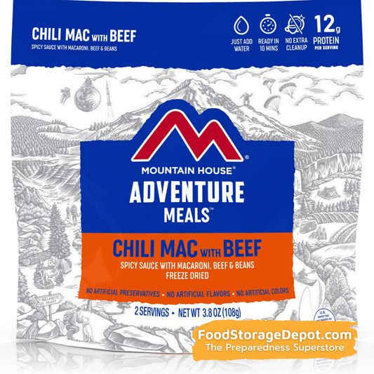 Freeze-Dried Chili Mac with Beef Pouch - Mountain House