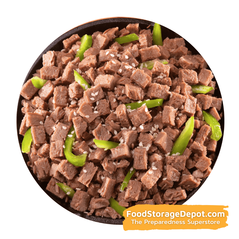 Freeze-Dried Diced Beef Can - Mountain House Can (GF) Gluten Free