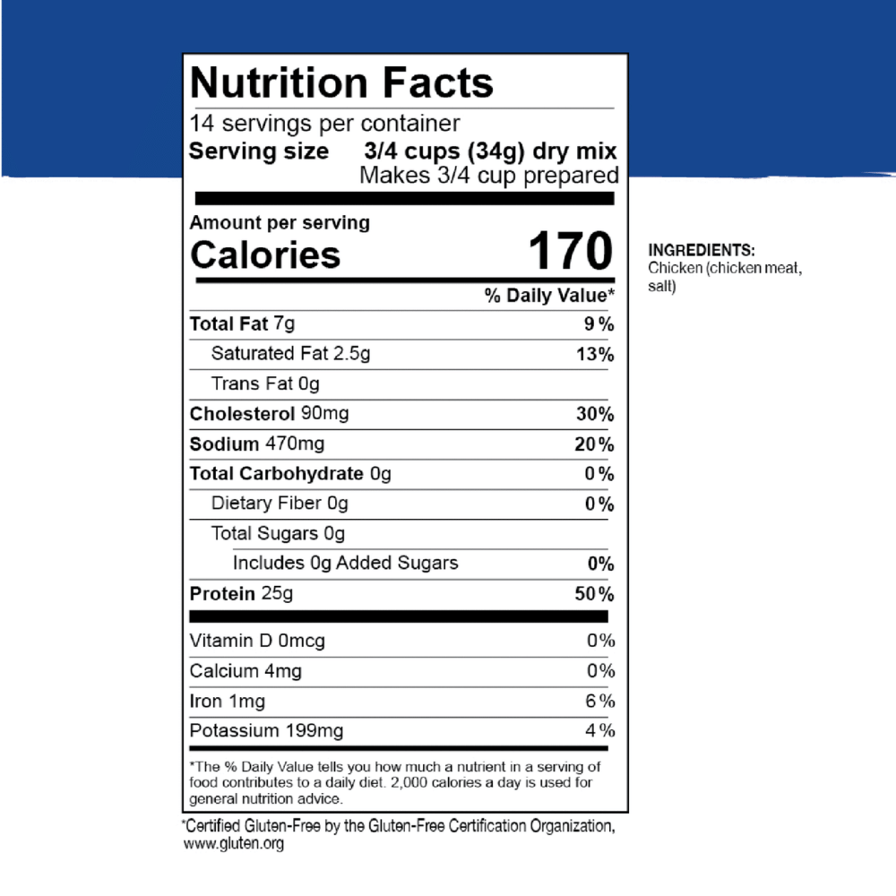 Freeze-Dried Diced Chicken Can - Mountain House Can (GF) Gluten Free