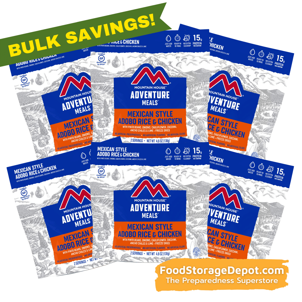 Freeze-Dried Mexican Style Adobo Rice with Chicken Pouch - Mountain House (GF) Gluten Free