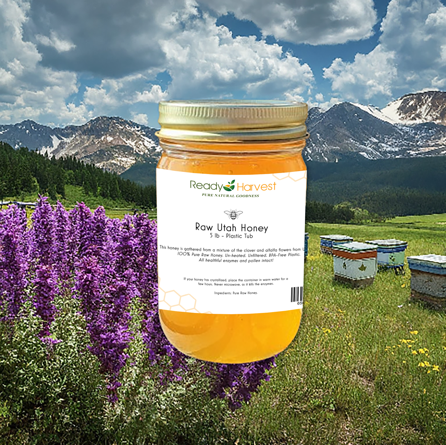 Raw Utah Honey - 5 lbs.