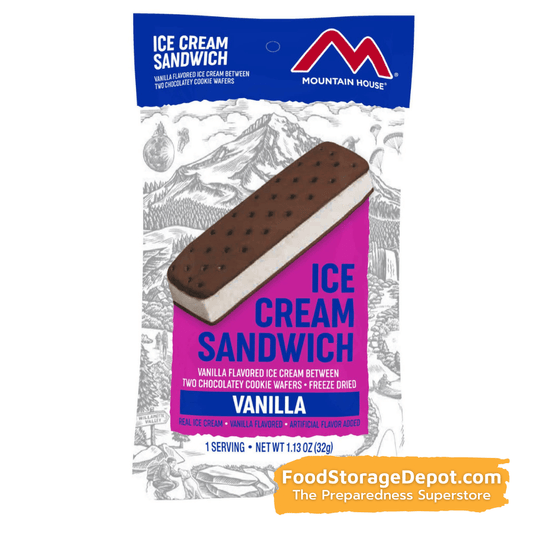 Freeze-Dried Vanilla Ice Cream Sandwich Pouch - Mountain House