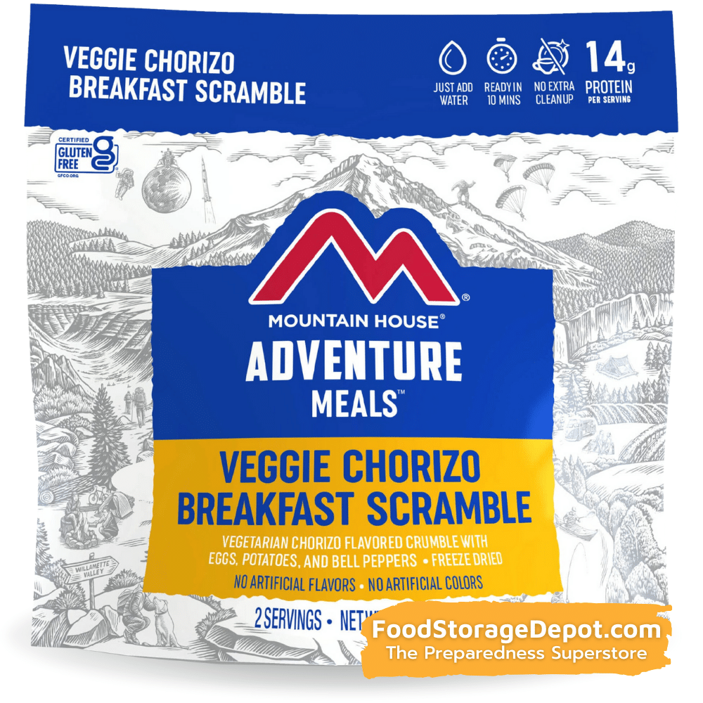 Freeze-Dried Veggie Chorizo Breakfast Scramble - Mountain House (GF) Gluten Free