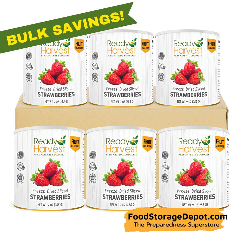 Ready Harvest Freeze-Dried Strawberry Slices (30-Year Shelf Life!)