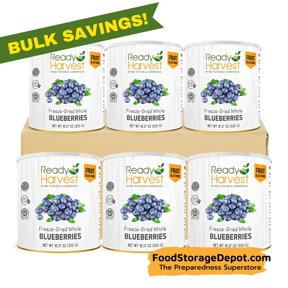 Ready Harvest Freeze-Dried Whole Blueberries (30-Year Shelf Life!)