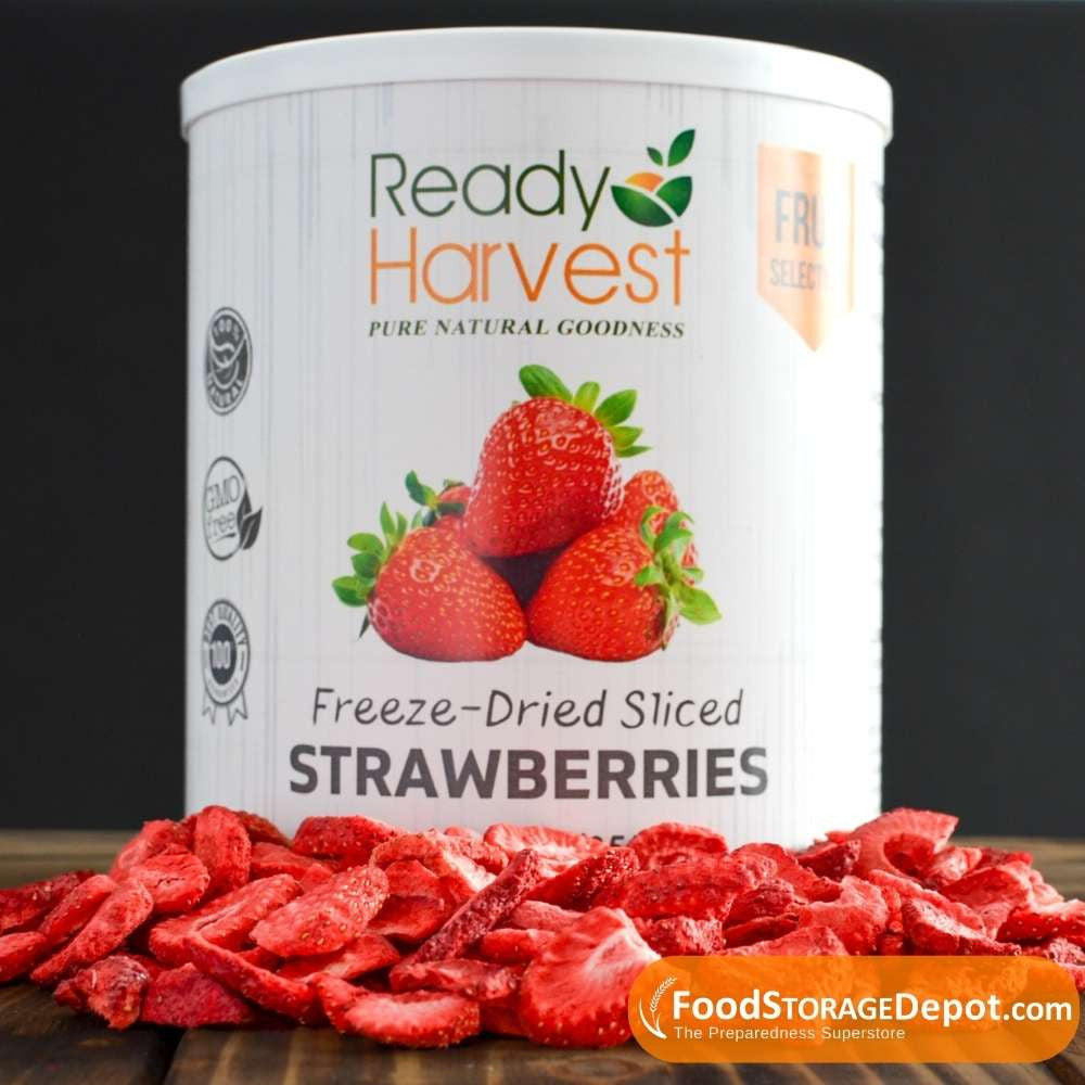 Ready Harvest Freeze-Dried Strawberry Slices (30-Year Shelf Life!)