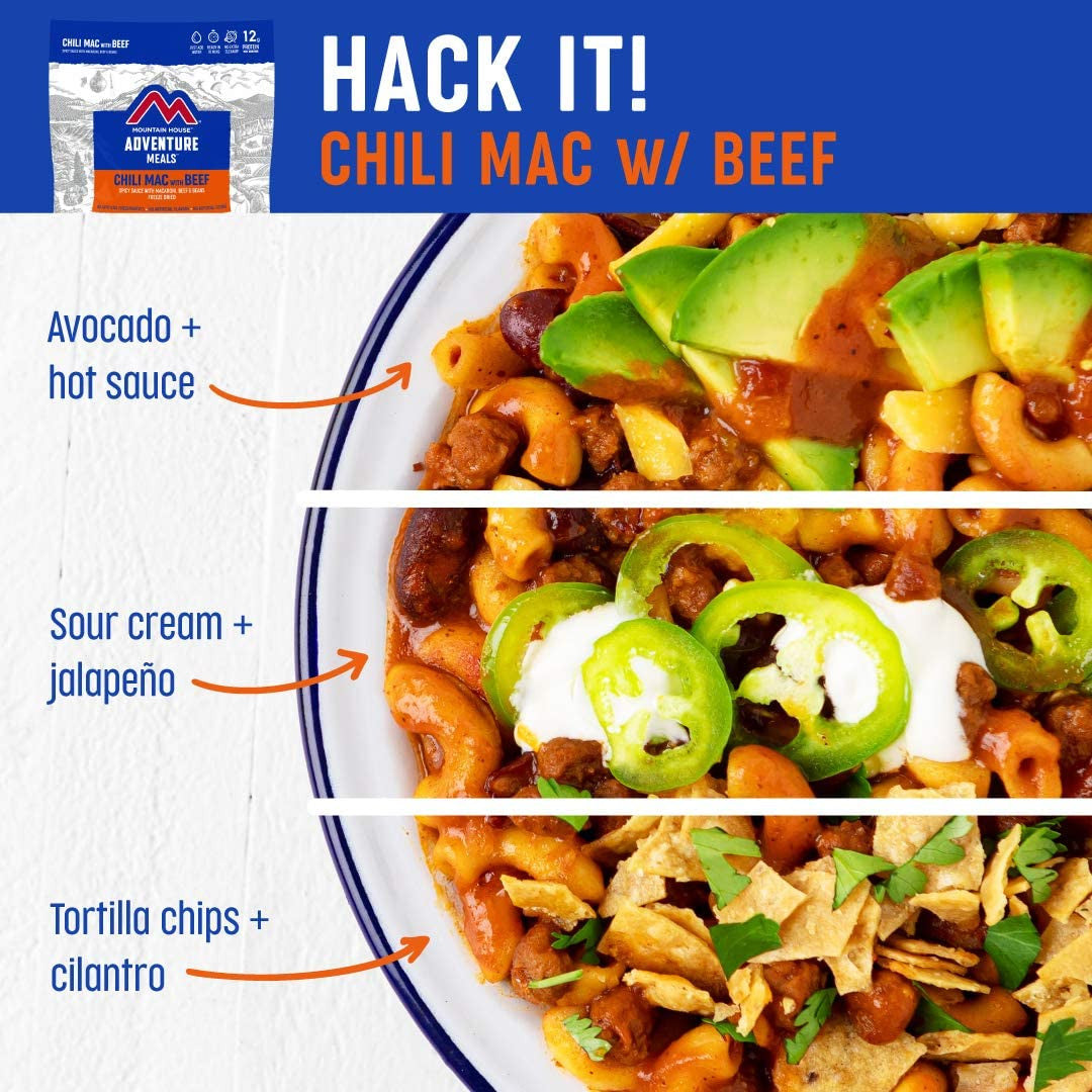 Freeze-Dried Chili Mac with Beef Pouch - Mountain House