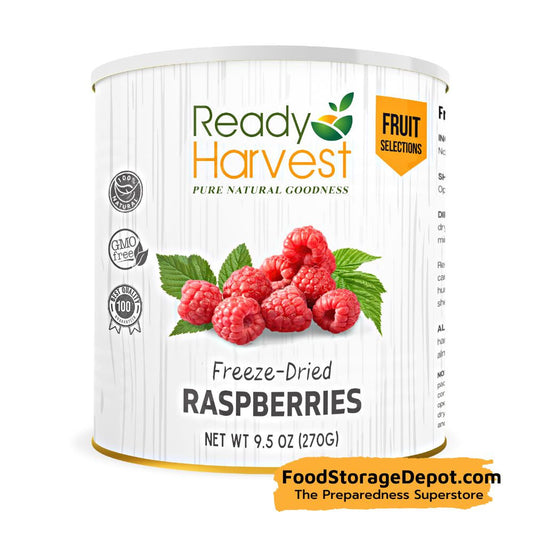 Ready Harvest Freeze-Dried Whole Raspberries (30-Year Shelf Life!)