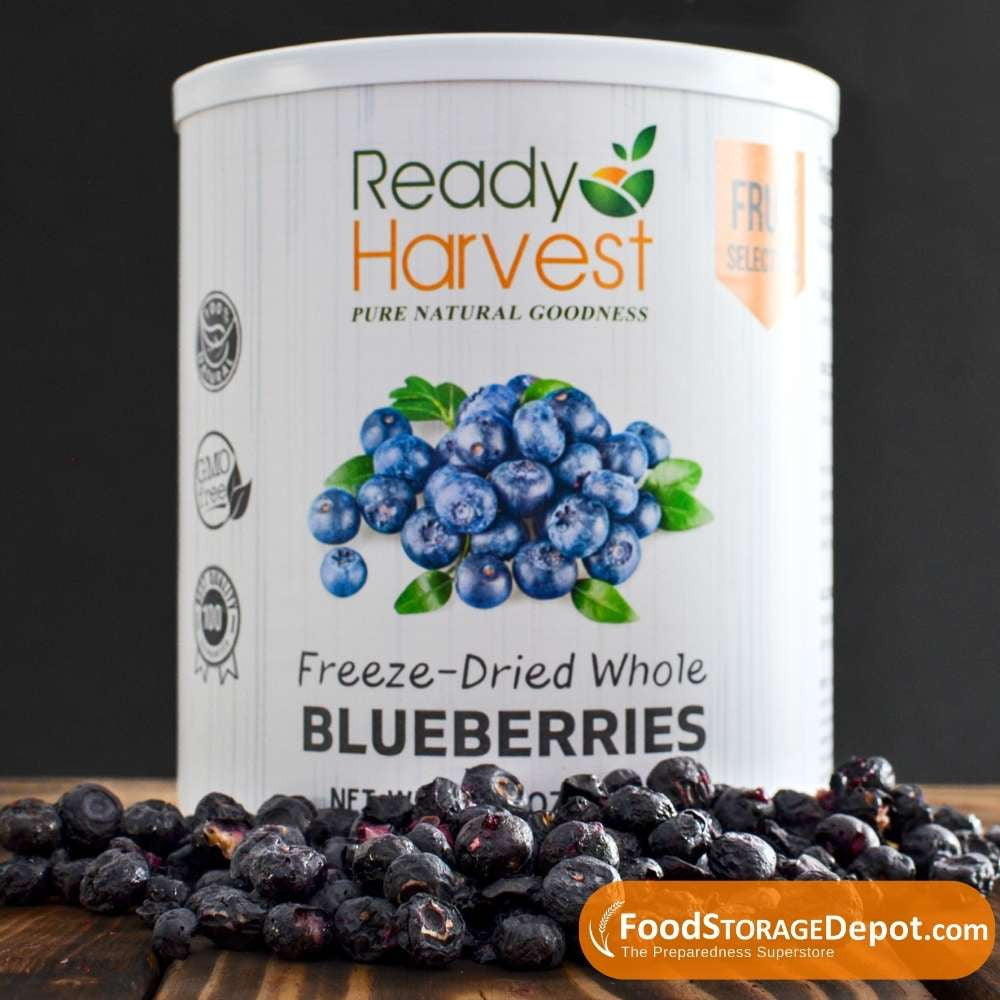 Ready Harvest Freeze-Dried Whole Blueberries (30-Year Shelf Life!)