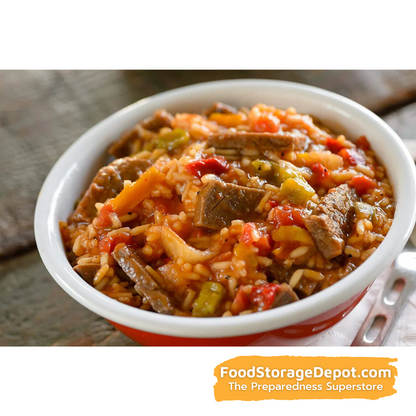 Freeze-Dried Italian Style Pepper Steak with Rice and Tomatoes Pouch - Mountain House (GF) Gluten Free