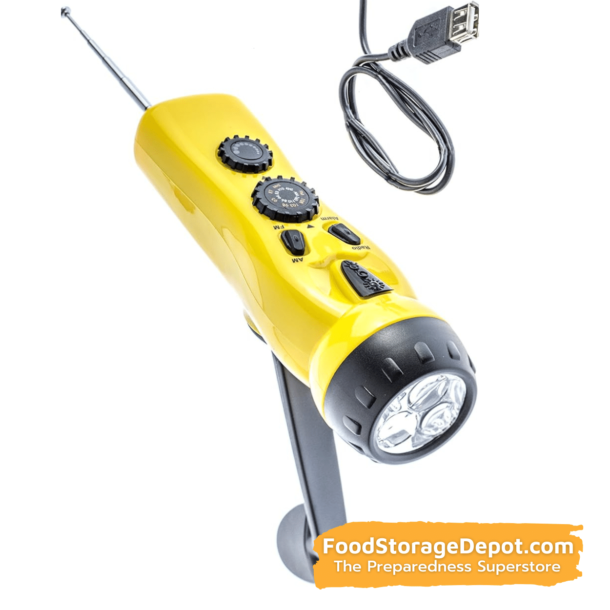 4-in-1 Dynamo Light & AM-FM Emergency Radio