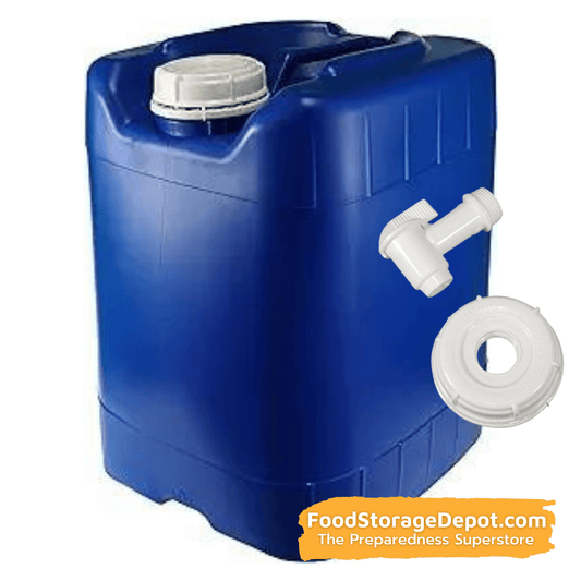 5-Gallon Stackable BPA-Free Water Storage Tank Kit (with 2 Caps and Spigot)