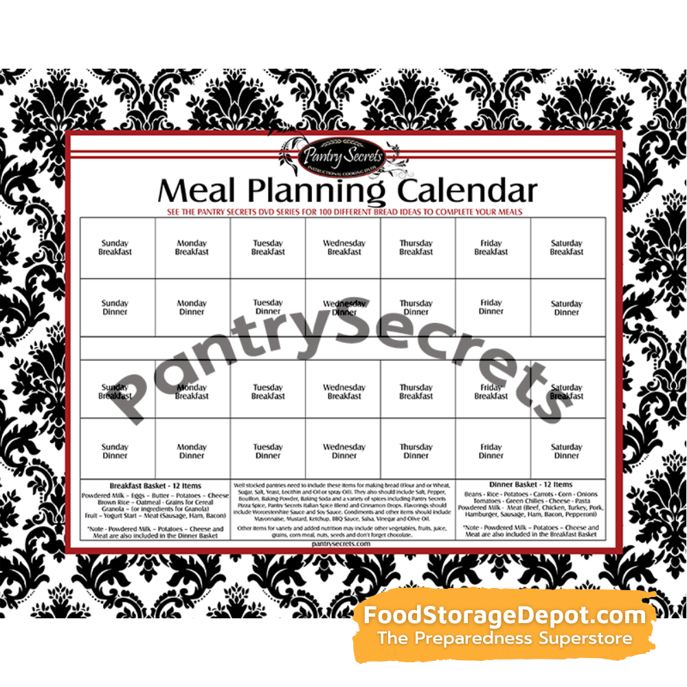 Pantry Secrets Physical DVD Set, Online DVD Set, AND Meal Planning PDF