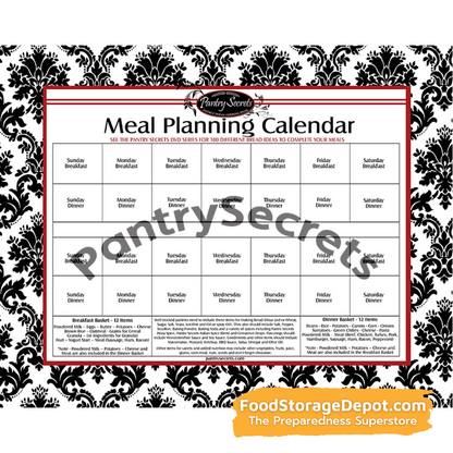 Pantry Secrets Physical DVD Set, Online DVD Set, AND Meal Planning PDF